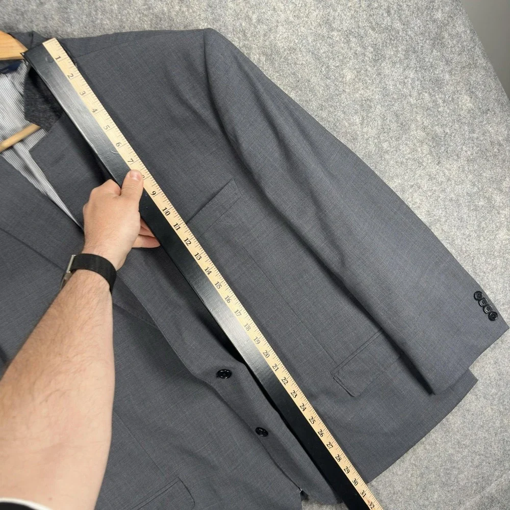 Brooks Brothers Suit Jacket Mens 48R Gray Wool Stretch Two Button‎ Explorer